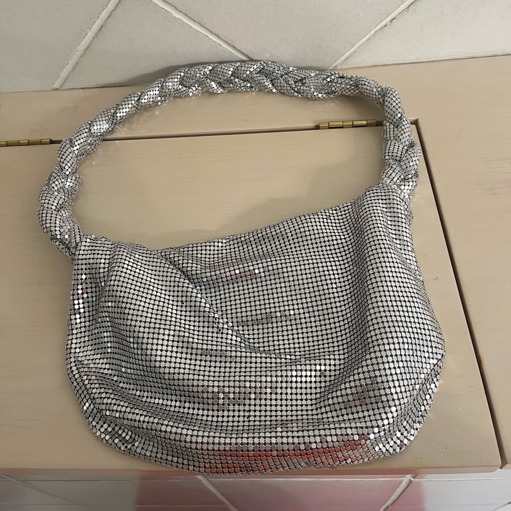 Silver Sparkle Zara Shoulder Bag